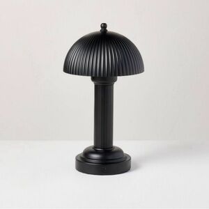Hearth and Hand Fluted Library Table Lamp Rechargeable Black 11.5" Metal Target